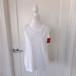 Spanx Seamless Perforated Tank Women’s White Size L/XL